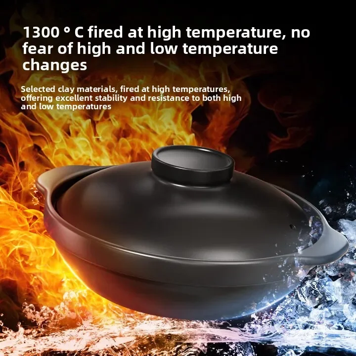 High Temperature Resistant Casserole Dish, Anti-Cracking Dry Burning, Clay Pot for Clay Pot Rice, Soup Special for Gas Stove