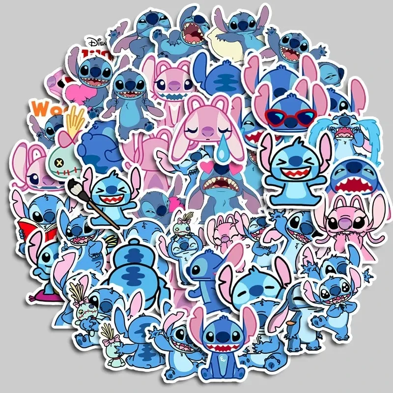 Disney Stitch Cartoon Sticker Graffiti for Scrapbooking Laptop Mobile Phone Luggage Skateboard Decal Sticker Toy Holiday Gift