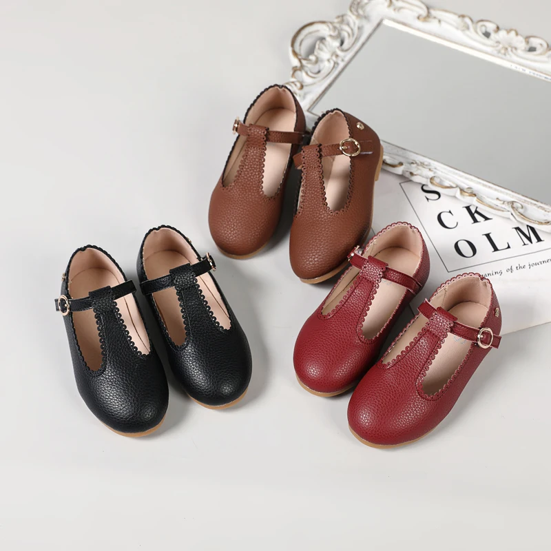 AS New Kids Shoes Children Princess Shoes Baby Boys Leather Shoes Toddler Slip On Flats Girls Fashion Oxford Platform Mary Jane