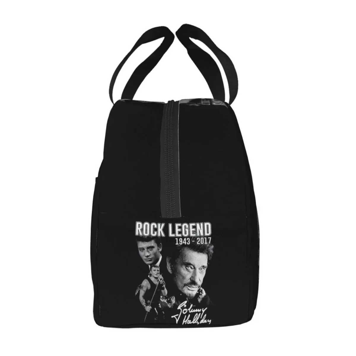 Johnny Hallyday Insulated Lunch Bag for Women Leakproof France Rock Singer Thermal Cooler Bento Box Office Work School