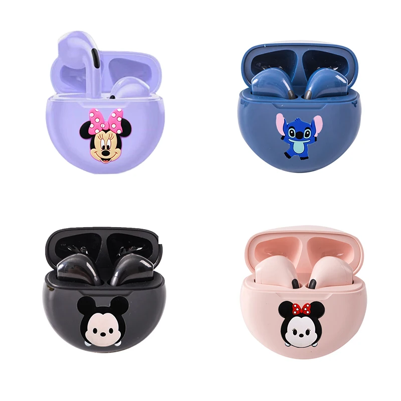 Disney Air Pro 6 słuchawki Bluetooth słuchawki z MicStereo Hifi dla iPhone Android bezprzewodowy zestaw słuchawkowy Bluetooth