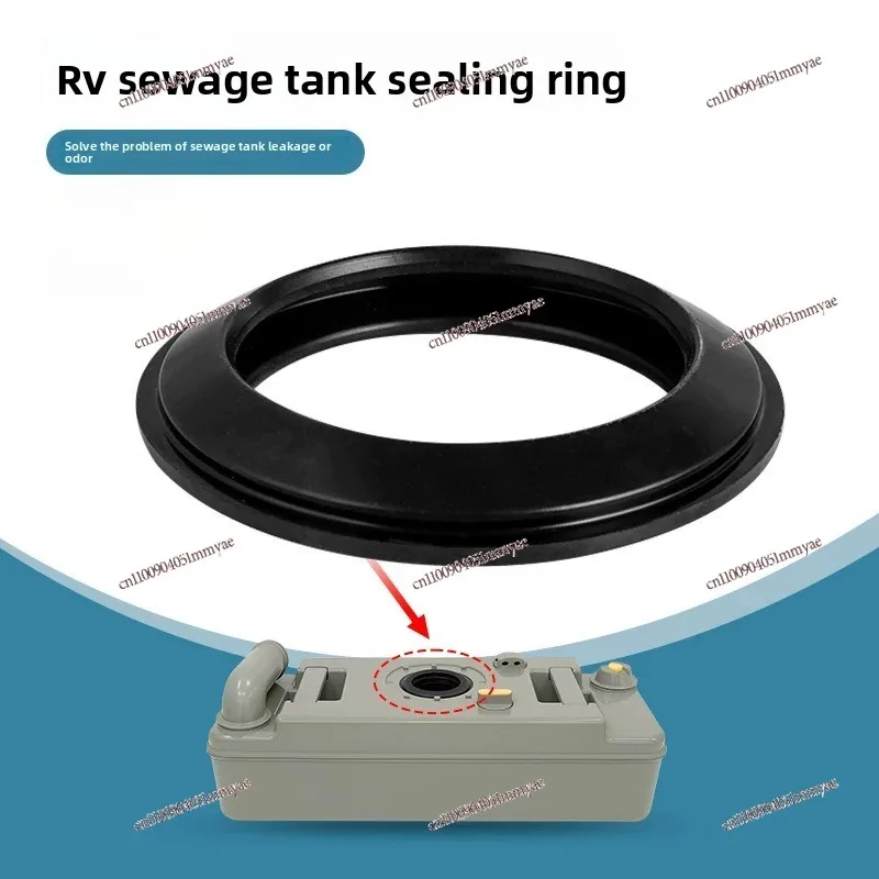 Rubber Seal Ring for RV Toilet Waste Tank, Waterproof Gasket Cover Accessory, Leakproof Rubber Ring for Vehicle Sanitation Parts