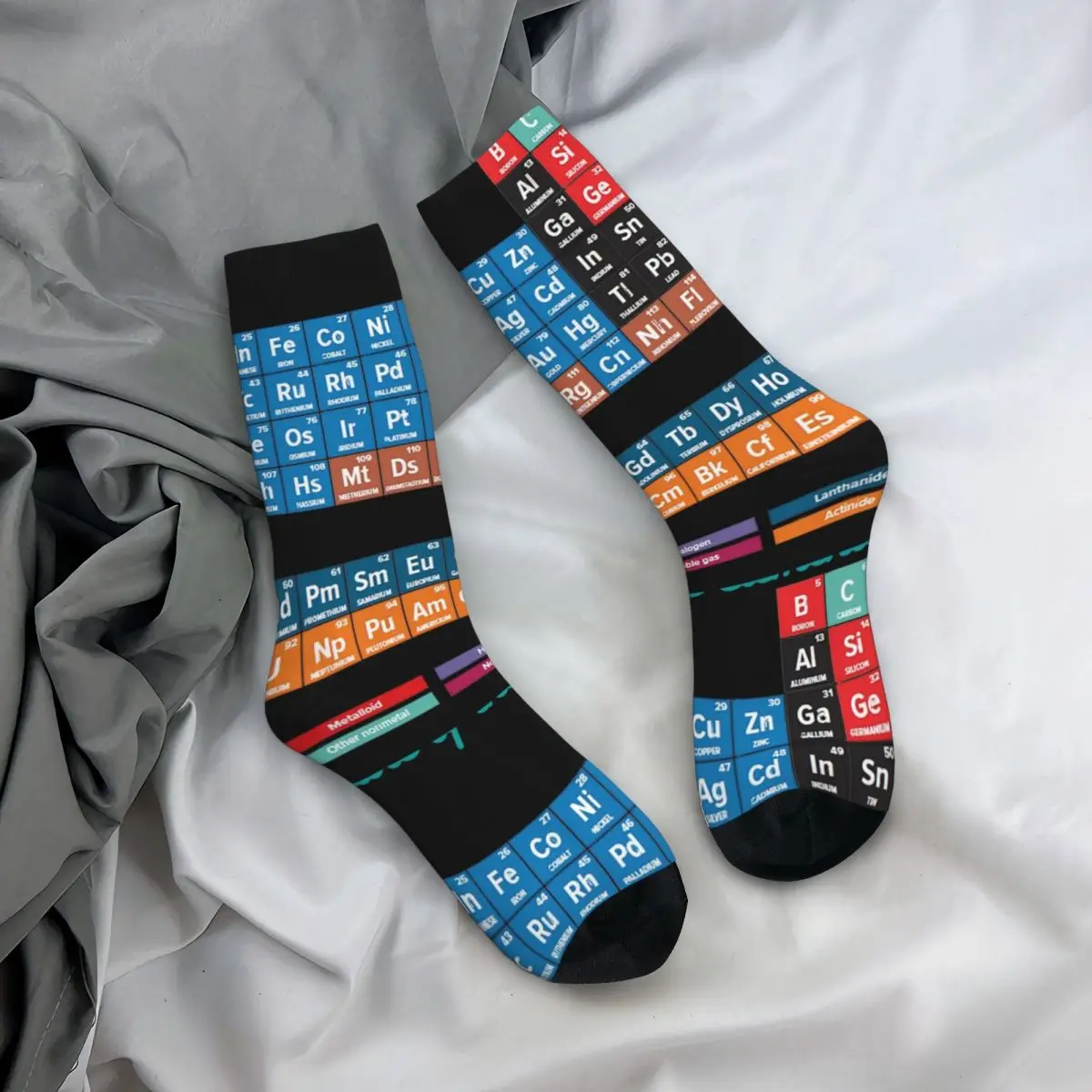 Periodic Table Of The Elements Stockings Female Socks Warm Soft Retro Socks Autumn Climbing Anti Bacterial Design Socks Gift