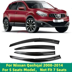 For Nissan Qashqai 2008-2014 Car Door Window Visor Rain Sun Guard Deflector Trim Shade Awning Shelter Raincoat Cars Accessories