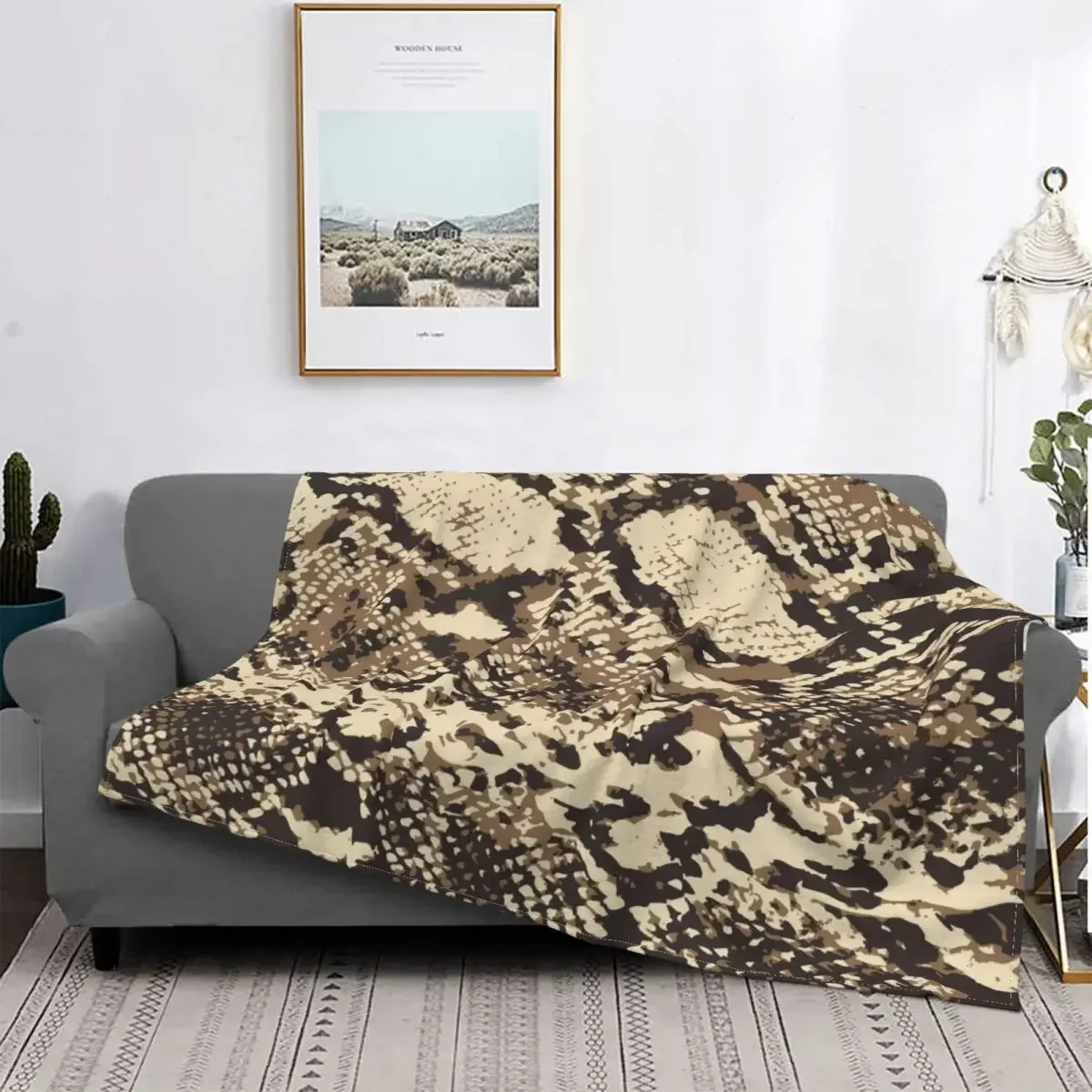 

Snake Skin Novelty Fashion Baby Blanket Fleece Printed Reptile Animal Multi-function Soft Babe Carpets For Home Car Rug Piece