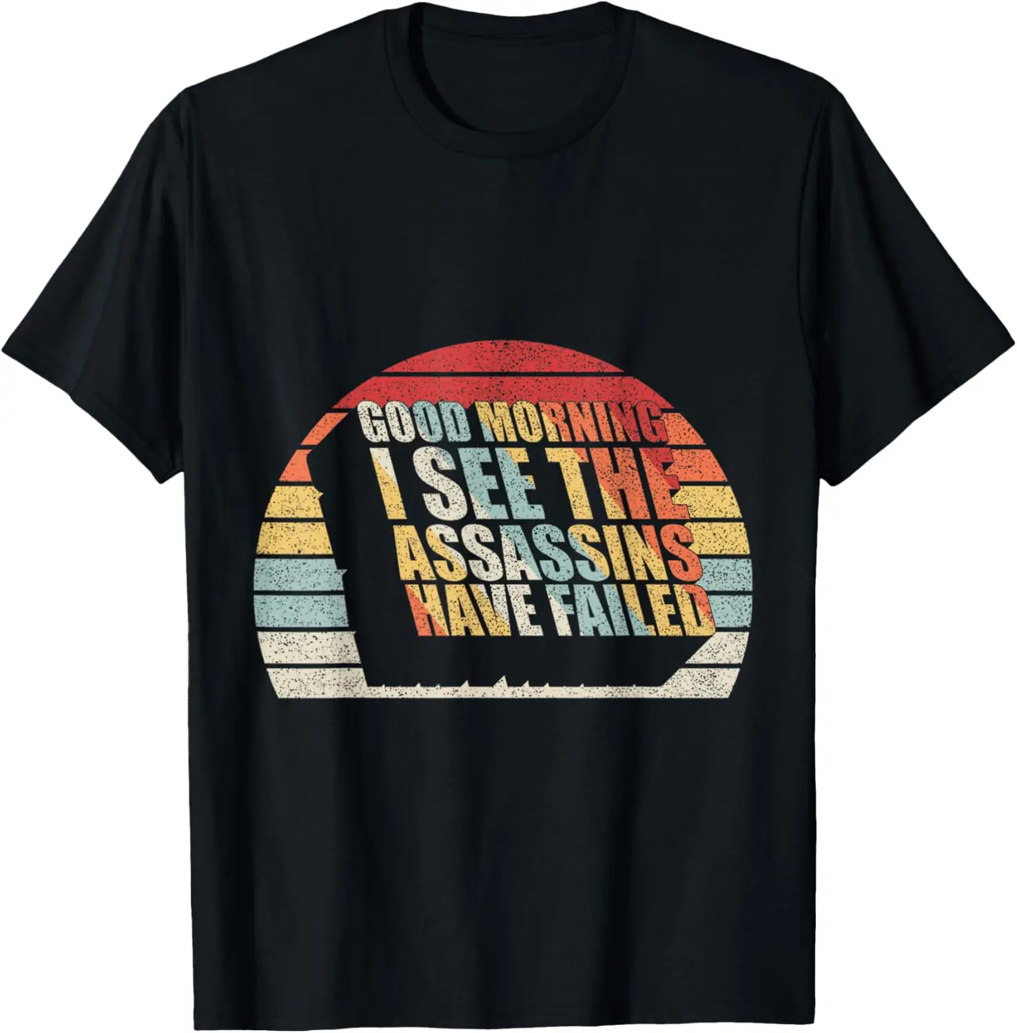Camiseta retro vintage de buenos días, veo los asesinos fallidos