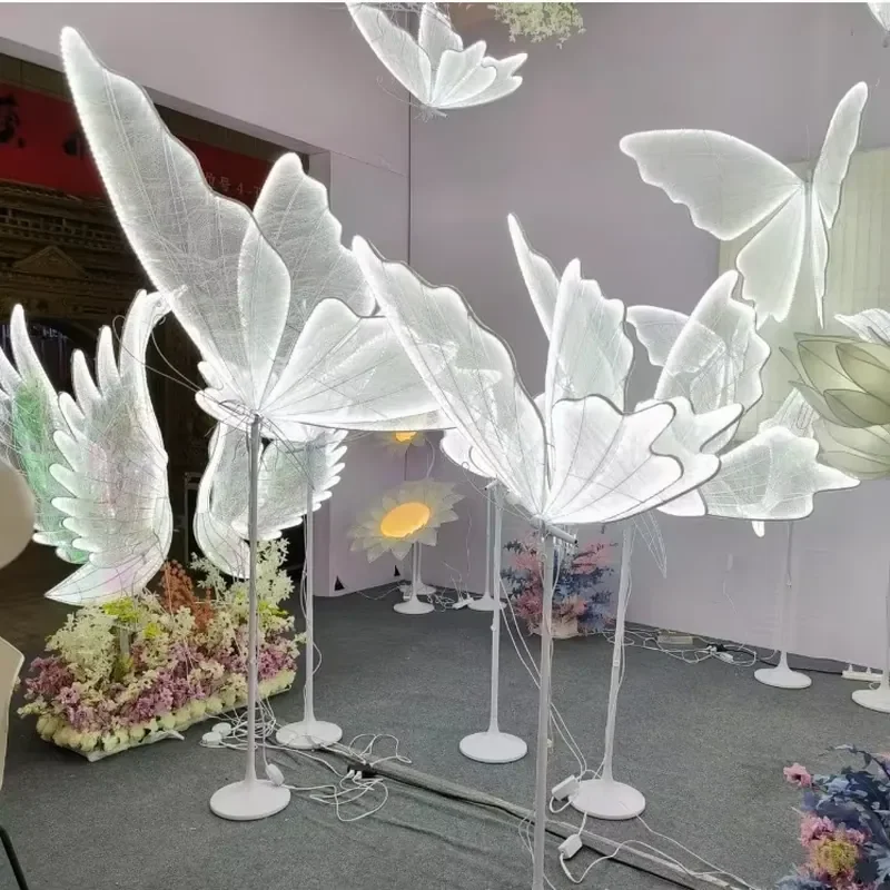 Wedding Decoration Lights Butterflies Wings LED Romantic Hanging Lamp Road Lead Walkway on Party Stage