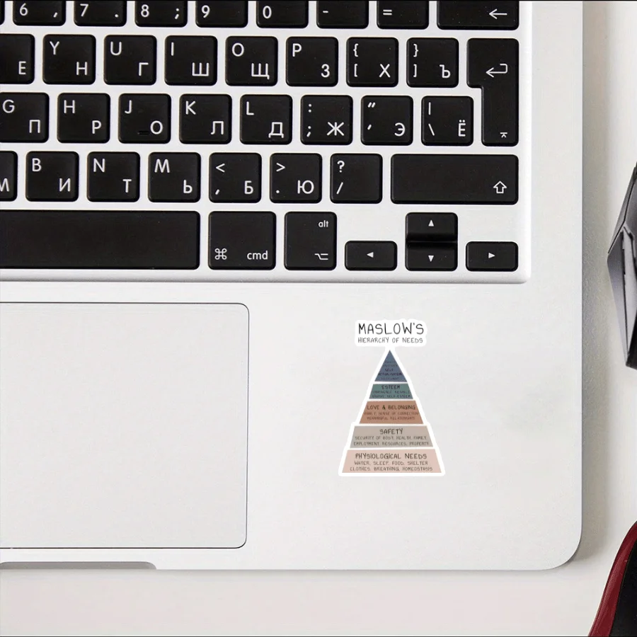 1pc Maslow Hierarchy of Needs Stickers - Psychological Health Professionals, Therapists, Psychologists Stickers