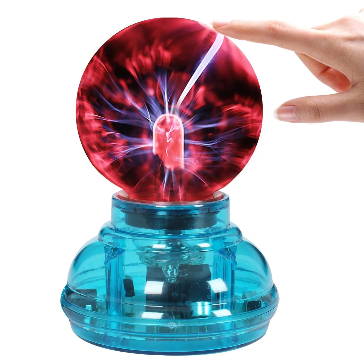 Plasma Ball Lamp,3Inch Plasma Globe Magic Light, Touch and Sound Sensitive USB Plug Electric Ball for Bedroom for Boys, Girls