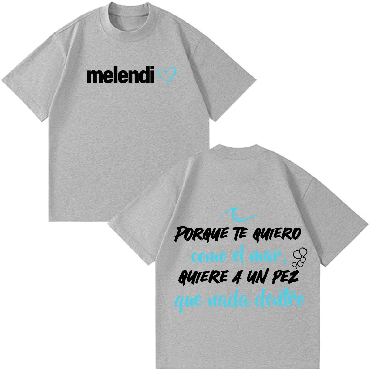 Rapper Melendi Tour Print Merch T-Shirt für Herren und Damen, modisches T-Shirt, kurzärmelig, locker, lässig, Baumwolle, übergroß, Gothic-Punk-T-Shirt – Detail 6