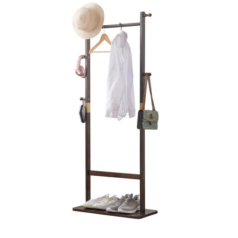 

Вешалка из цельного дерева от пола до потолка, вешалка для спальни, бытовая многофункциональная комнатная вешалка для одежды, простая вешалка для пальто