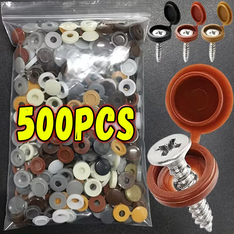 10/500pcs Nails Screw Caps Plastic Protective Covers Car Nuts Decorative Cover Self-tapping Screw Folding Cap Furniture Hardware