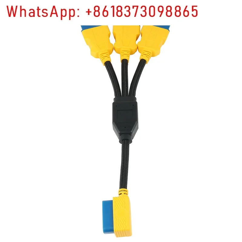 10Pcs car obd one point three adapter cable reinforced nylon obd one drag three extension cable splitter 16 pins 16 cores