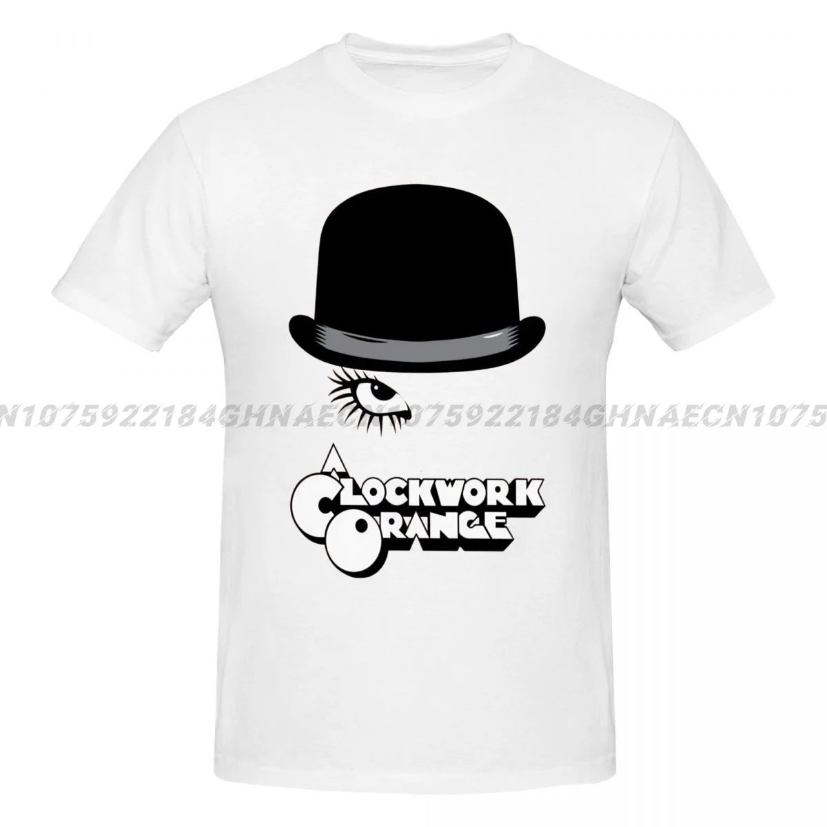 Funny Men Women A Clockwork Orange Bowler & Eyelash Oversized T shirt letter print T Shirts hip hop streetwear