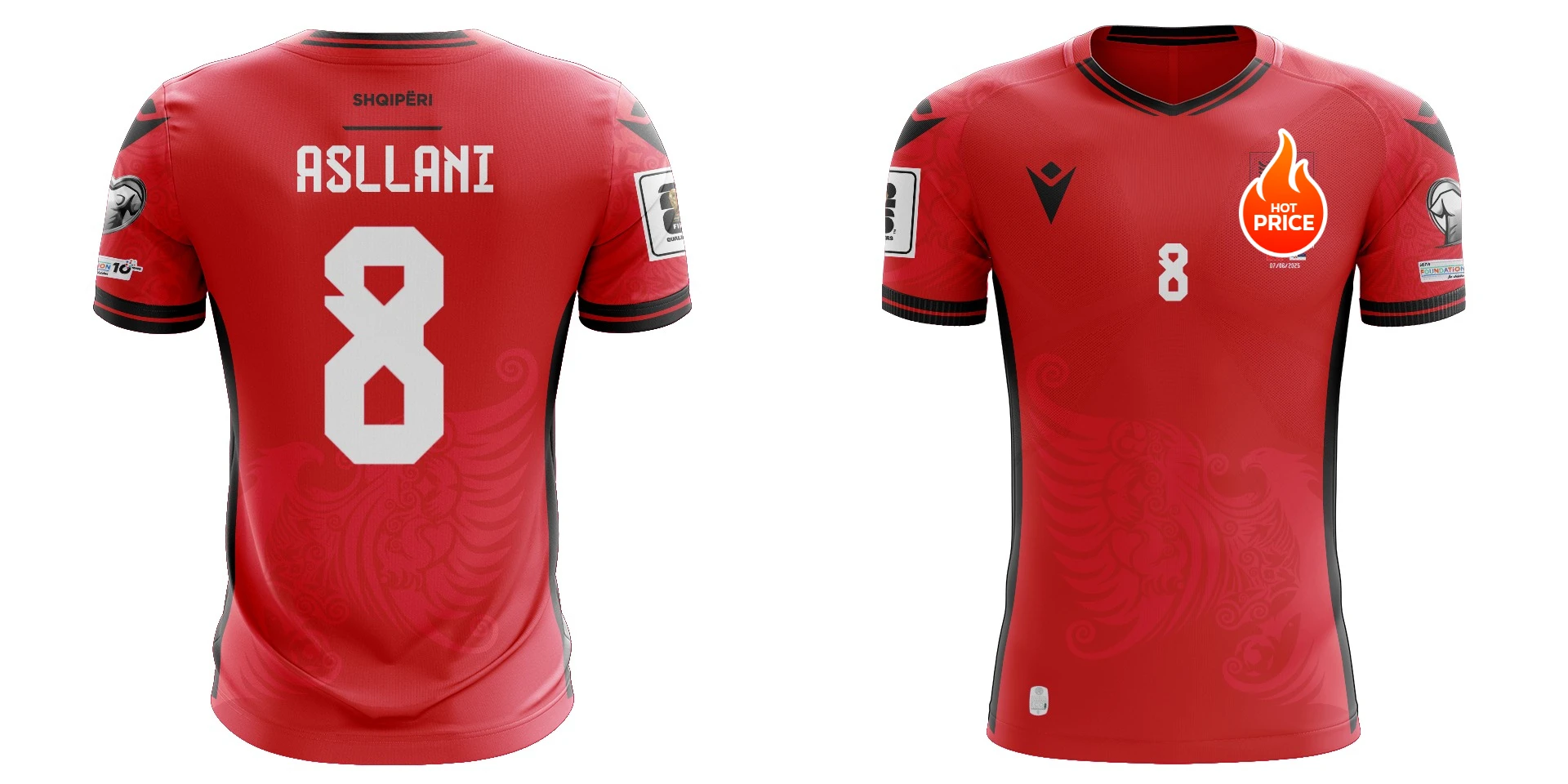 

2526 new 3D printed Albanian football jersey for men and women, quick-drying and breathable T-shirt. graphic t shirts shirt