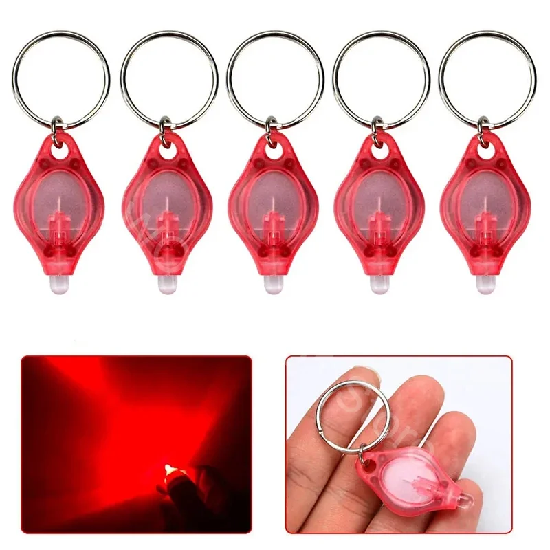 Mini LED Keychain Lights, lanterna de bolso, luz de emergência, mini tocha, lanternas pretas, 100pcs