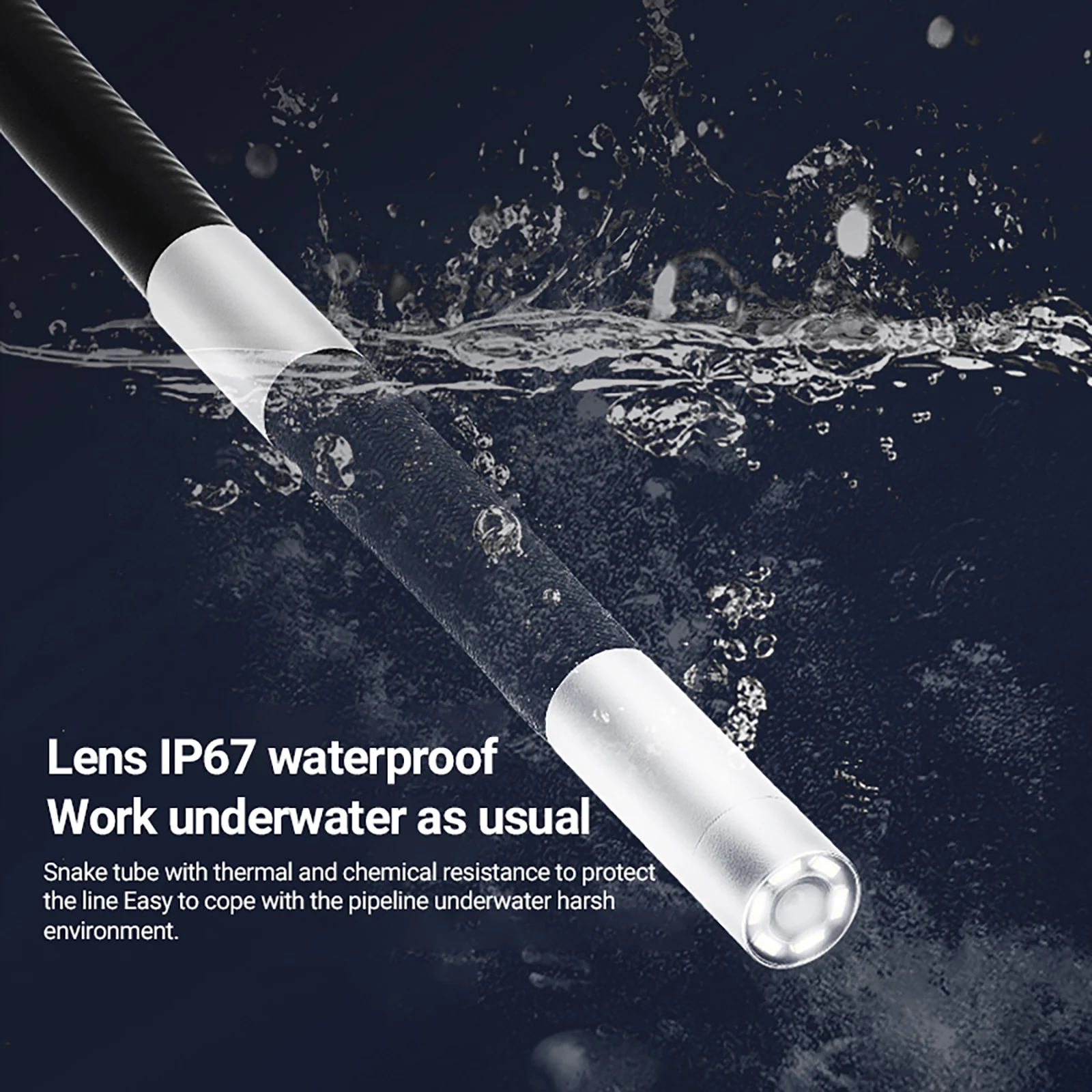 Endoscope Camera with Light 360°Rotation 1080P 6.2MM  HD Articulating Borescope Sewer Camera Tools Bore Scope for IOS Android