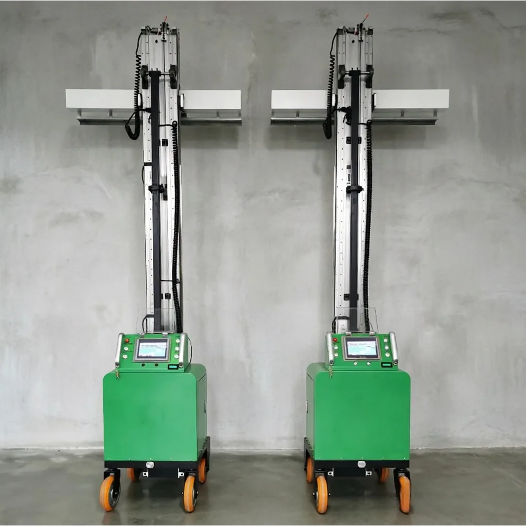 Sand Mortar Render Equipment Wheeled Mobile Auto Leveling Design Villa Interior Base Wall Plaster Construction Machinery
