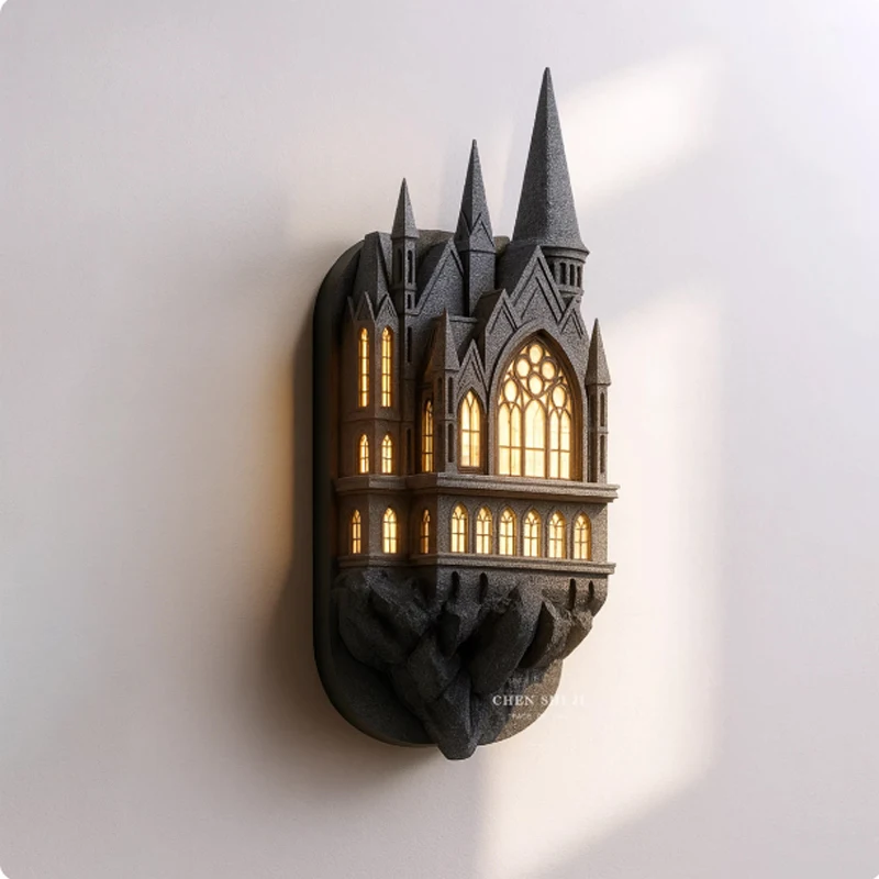 Architecture Ancient Castle Wall Lights Retro Living Room Bedroom Wall Lights Corridor Magic Atmosphere Decorative led Lighting