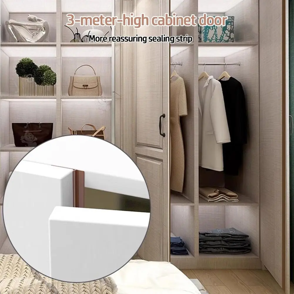 新しい自己粘着式キャビネットドアダストストリップ 2.8M TPE 防塵ストリップ隙間埋めストリップ防湿