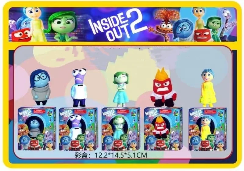 New In Stock Inside Out 2 Joy Sadness Anger Disgust Cosbi Anime Figurine Mini Doll Statue Toy Figurine  Kids Christmas Gifts