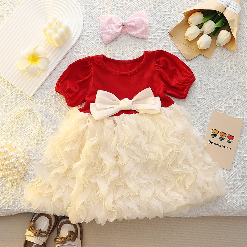 2025 Fashion New Summer Dress for Girls Stylish and Versatile Mesh Princess Dress for Baby Girls Trendy Summer Dress