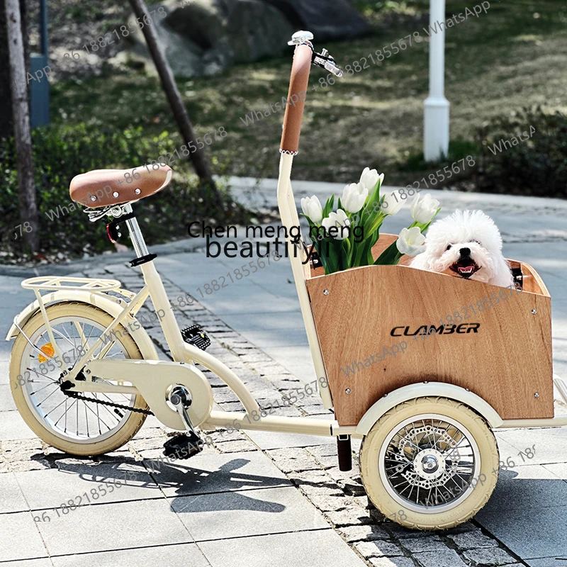 

Pet bike portable dog push out cat tricycle pet cart