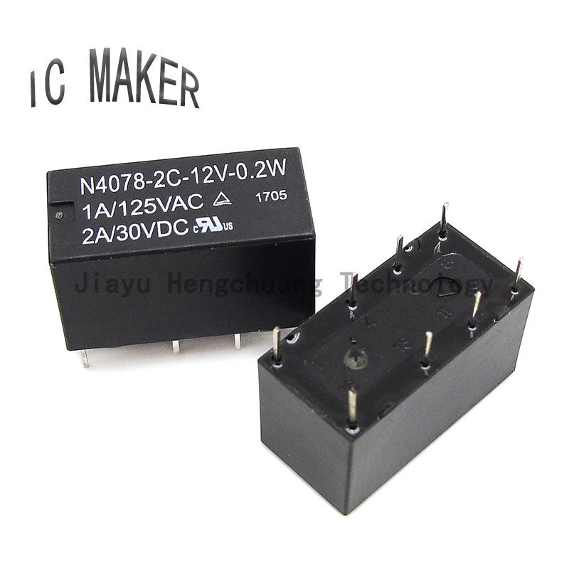 Imagem -04 - Original N40782c5v0.2w N4078-2c12v-0.2w 2a Pinos Sinal Poder Relé Pcs