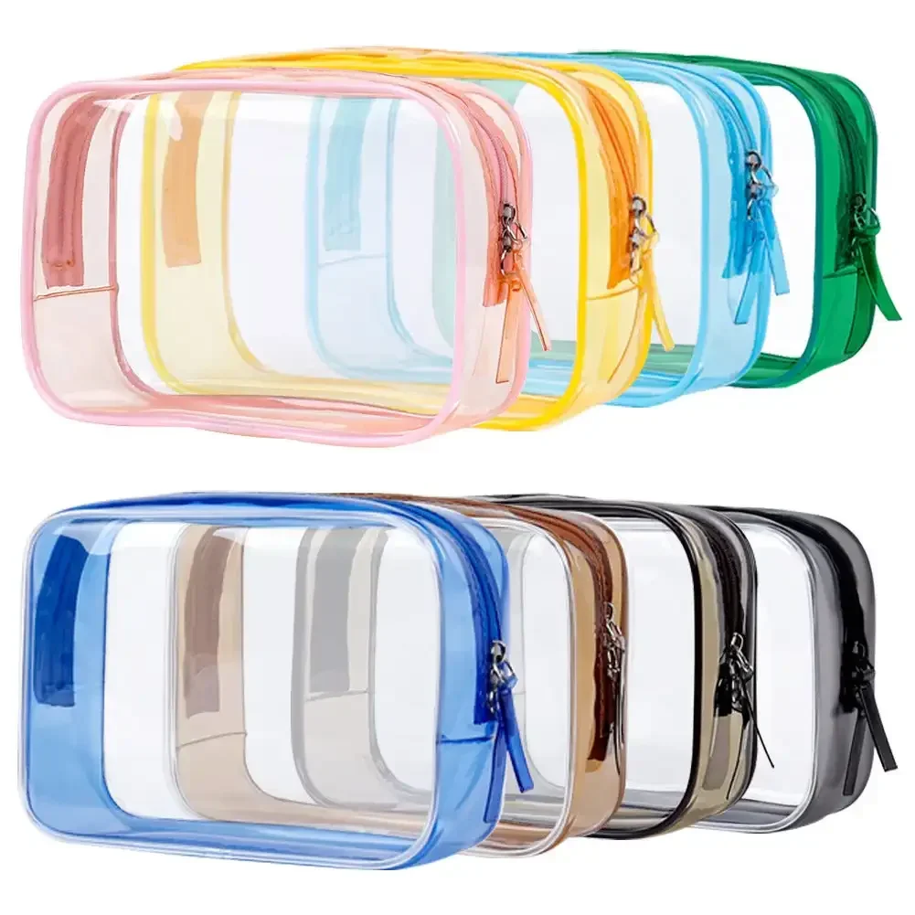 Transparent PVC Bags Travel Organizer Clear Makeup Bag Beautician Cosmetic Bag Beauty Case Toiletry Bag Make Up Pouch Wash Bags