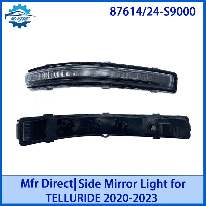 

【For 87614/24-S9000 KIA TELLURIDE 2020-2023 】Factory Direct LED Side Mirror Turn Signal | Plug & Play Waterproof Replacement