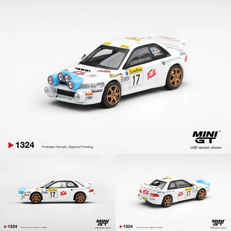 Pre-sale MINI GT 1:64 Subaru Impreza WRC #17 Fruite Rally Livery Diecast Rally Car Model