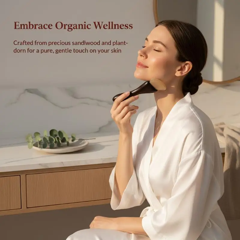 【New】Reduce Puffiness Sandalwood Massager Face Lifting And Tightening Natural Material Eye Massage Stick Blackwood Skin Scraping