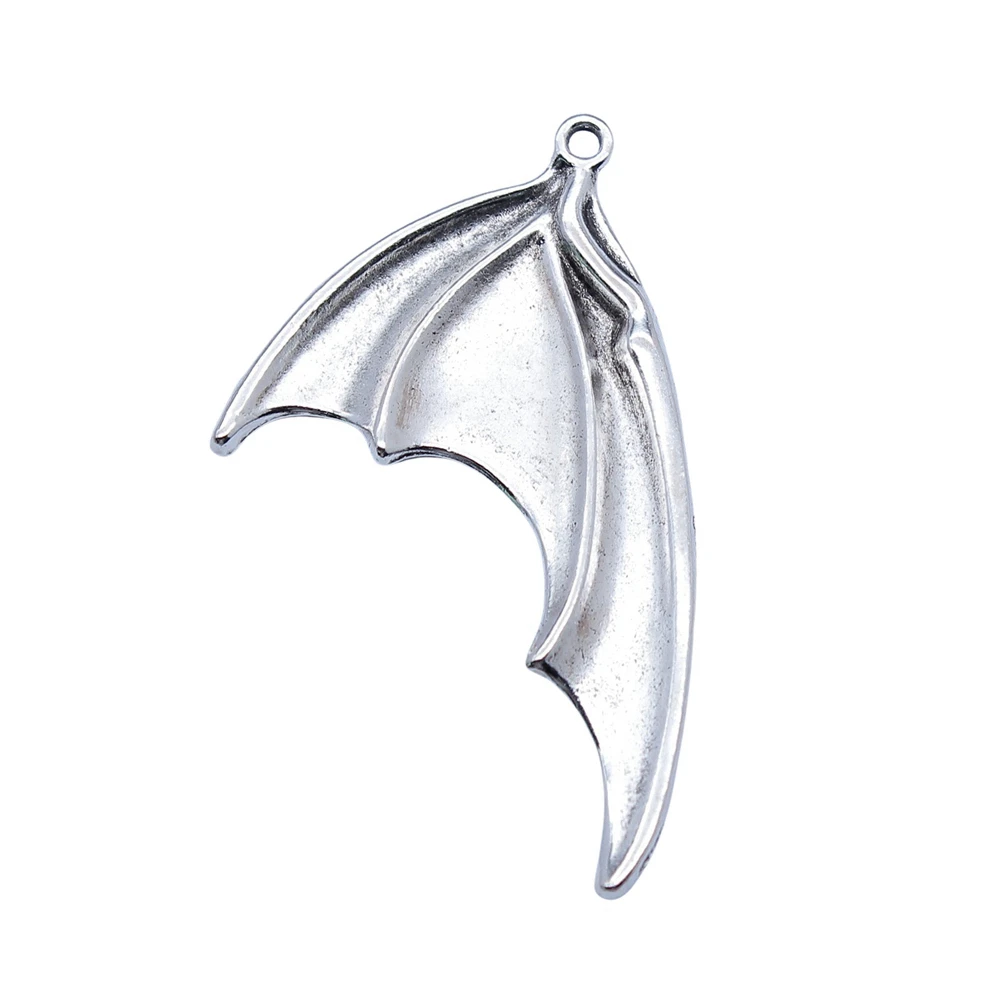 Antique Silver Color Gun Black Dragon Wings Charms Pendant Hand Crafts Accessories Zinc Alloy