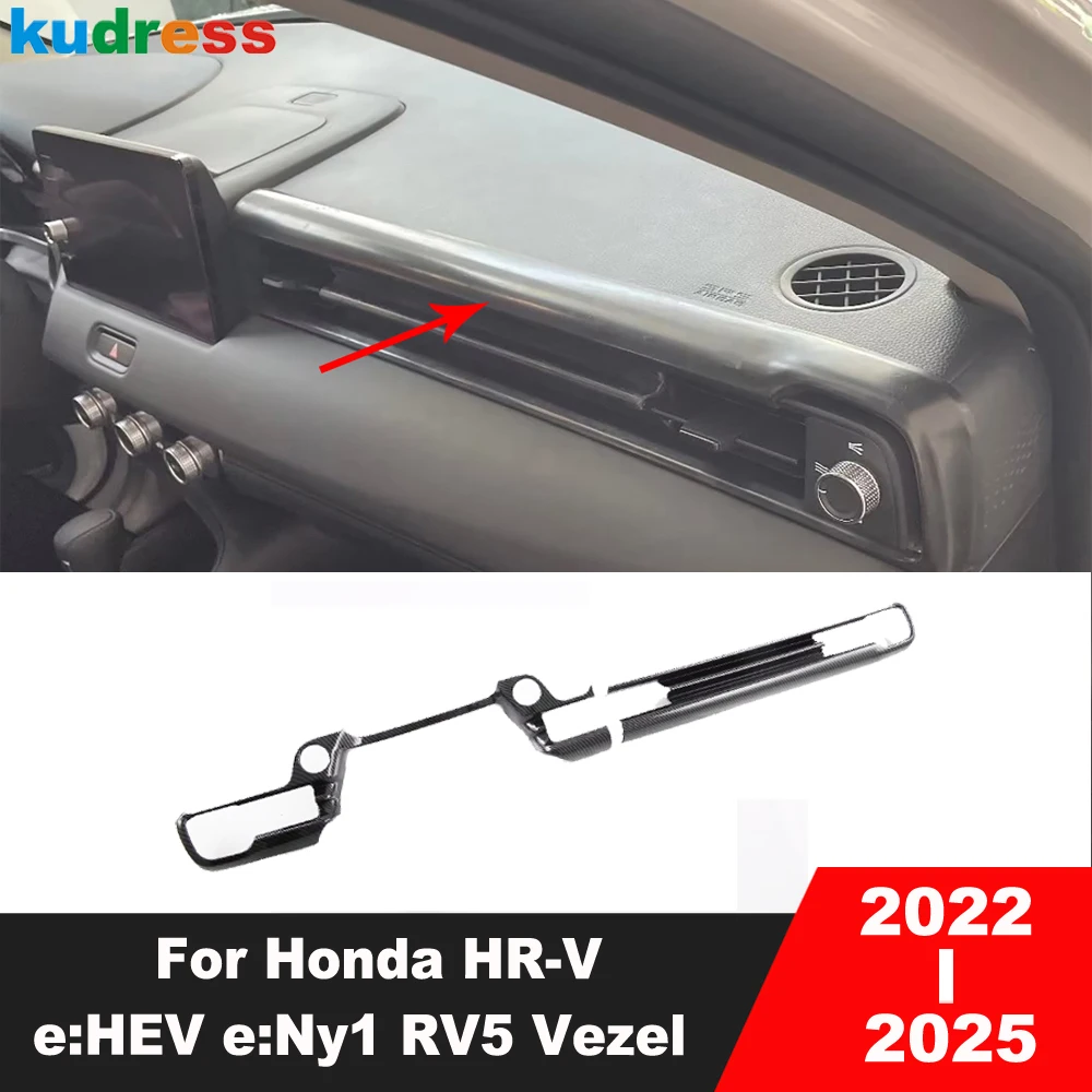 

Для Honda HR-V e:HEV e:Ny1 RV5 Vezel 2022 2023 2024 2025: накладка на центральную консоль, панель приборов, аксессуары для интерьера автомобиля