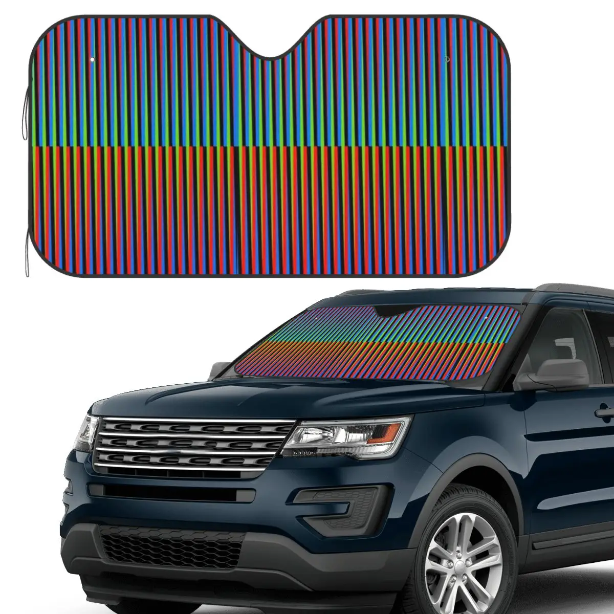 

Soft Maiquetia Venezuela Cruz Diez Sunshade Windscreen Car Front Windshield Window Sun Visor Accessories Covers