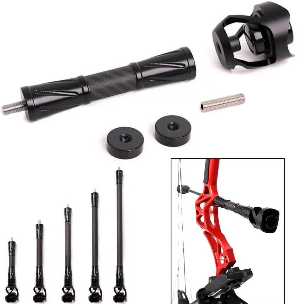 

6/8/10/12/15" Bow Balance Bar Stabilizer Carbon Fiber Shock Absorber counterweight Archery Compound Bow Hunting Shooting Acc