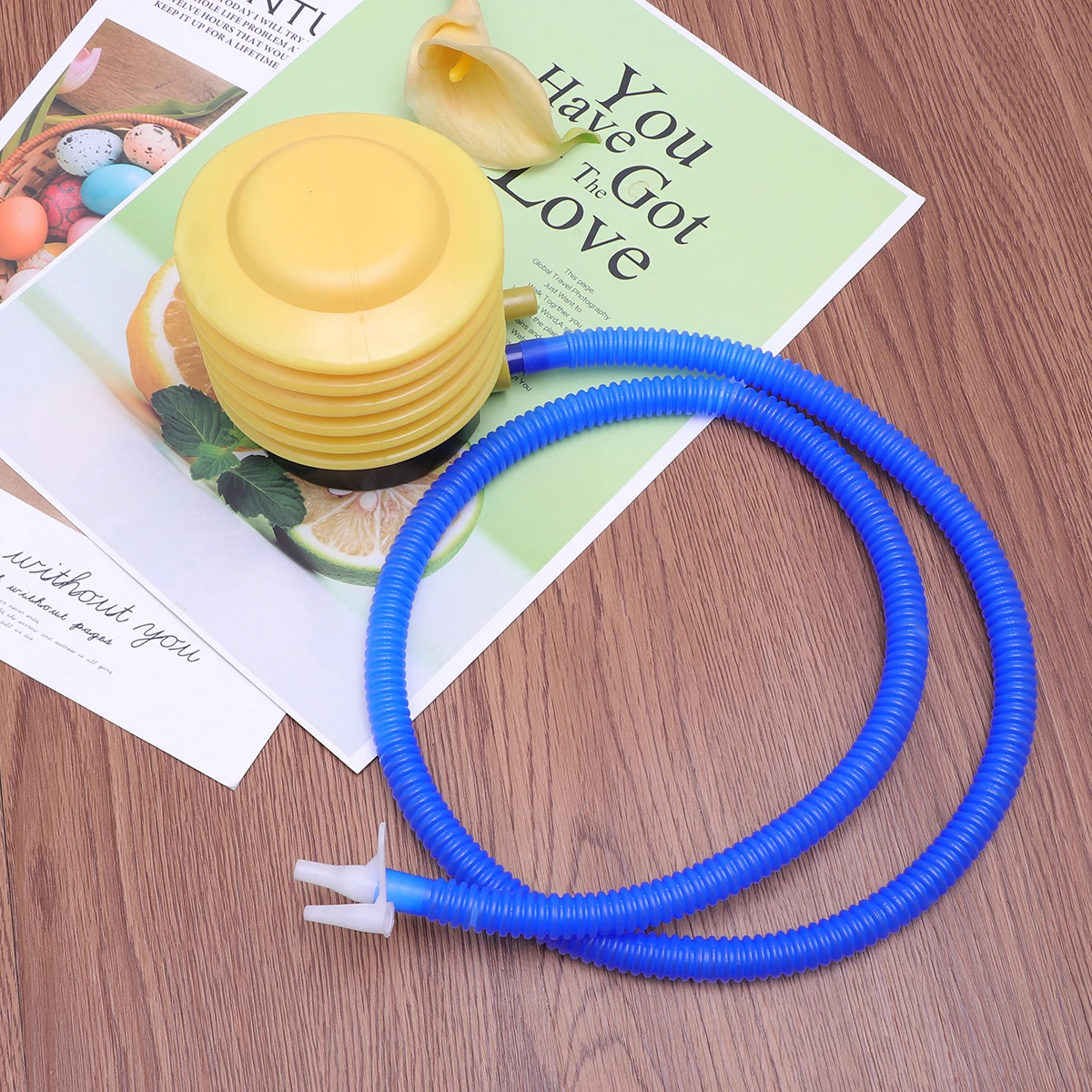 

Manual Air Pump Inflator Balloons Inflate Deflate Easy Use Store Lightweight Packable Party Accessories 2 Nozzles Adapters Fits
