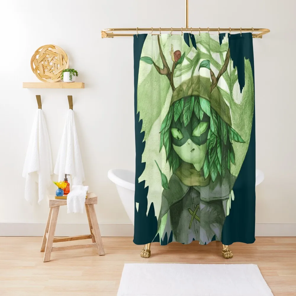 

Huntress Wizard Shower Curtain Cute Shower Waterproof Fabric Shower Cover Bathroom Accessorys Curtain