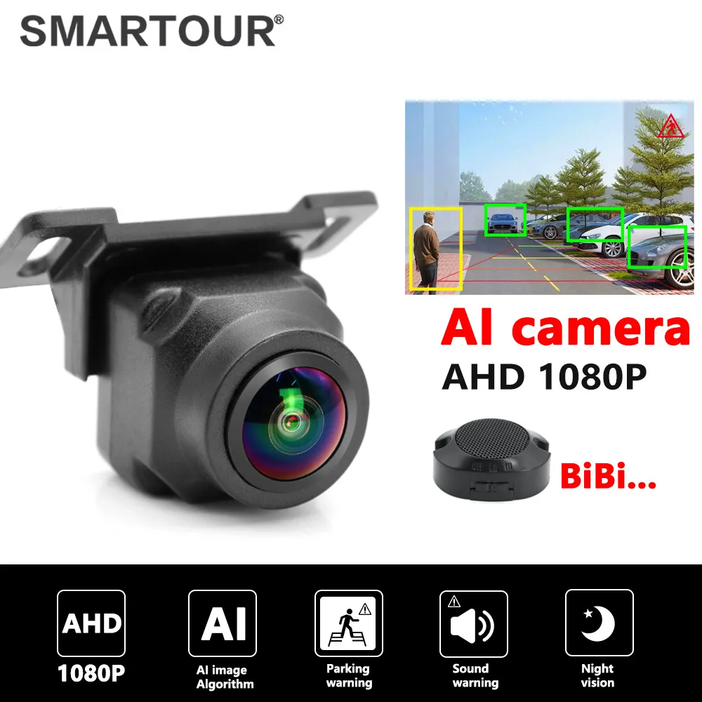 

Smartour AHD 1080P Car Monitor and Radar Warning AI Intelligence Vehicle Rear View Reverse Parking Camera Night Vision