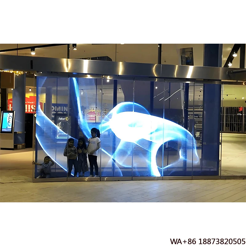 LED 투명 디스플레이 스크린 실내 및 실외용 유연한 필름 쇼핑몰 소매점 및 길찾기용