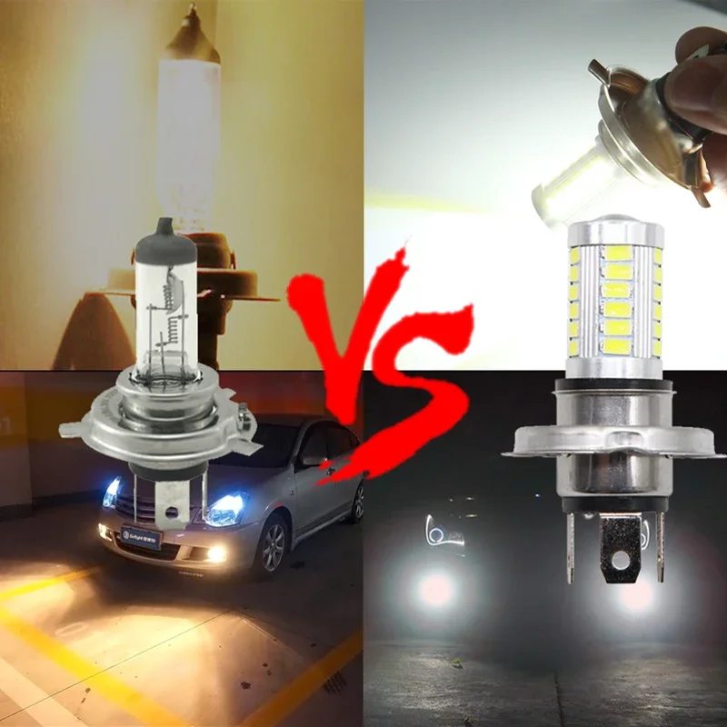 2x Żarówki LED do świateł przeciwmgielnych samochodowych H11 33 SMD H16 H9 H8 H16 5202 P13W 6000K Białe Światła Jazdy Dziennej Samochodowe Przednie Lampy LED 12V