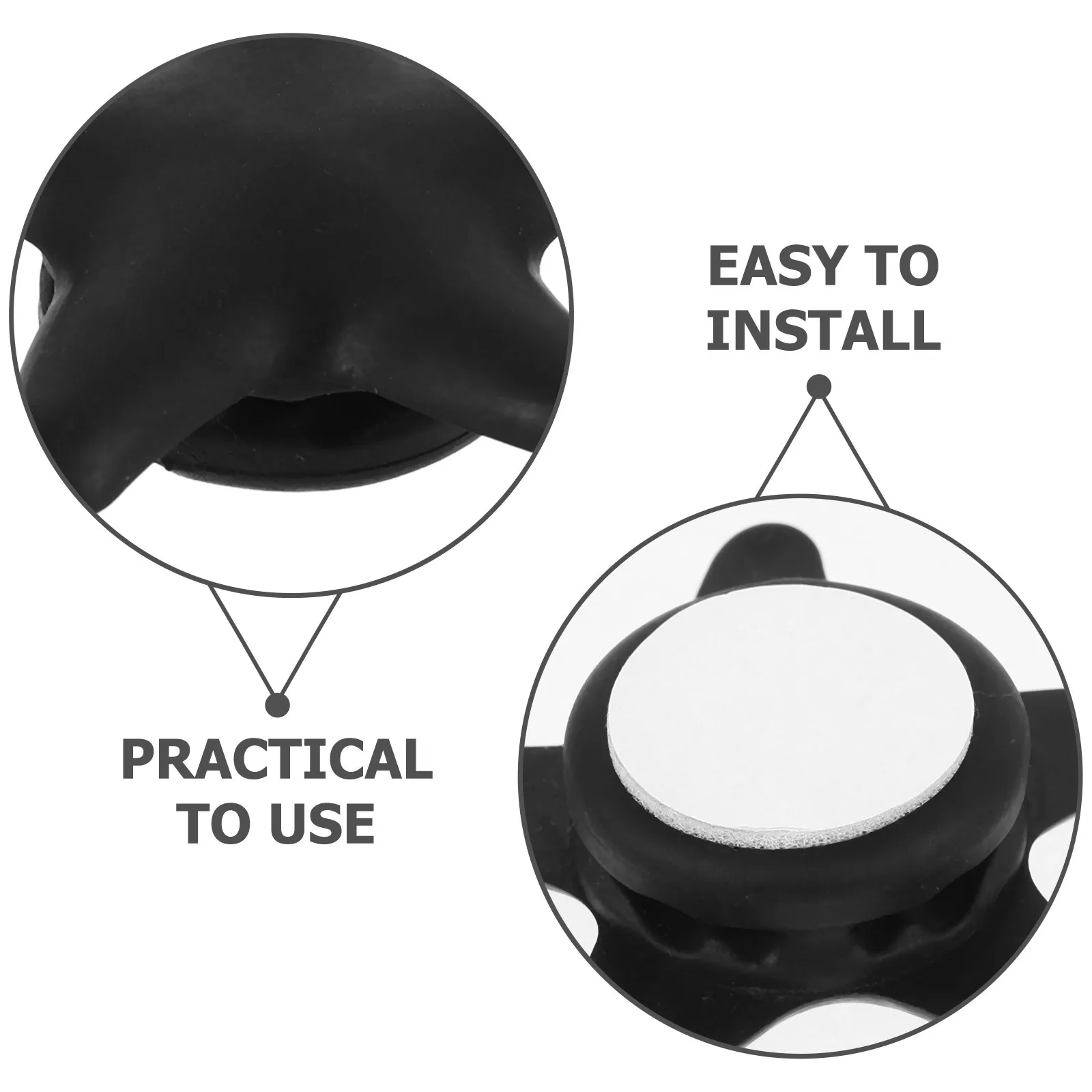 

10Pcs Cable Organizer Adhesive Cable Holder Plastic Cord Management Desk Cord Keeper Phone Holder for Nightstand