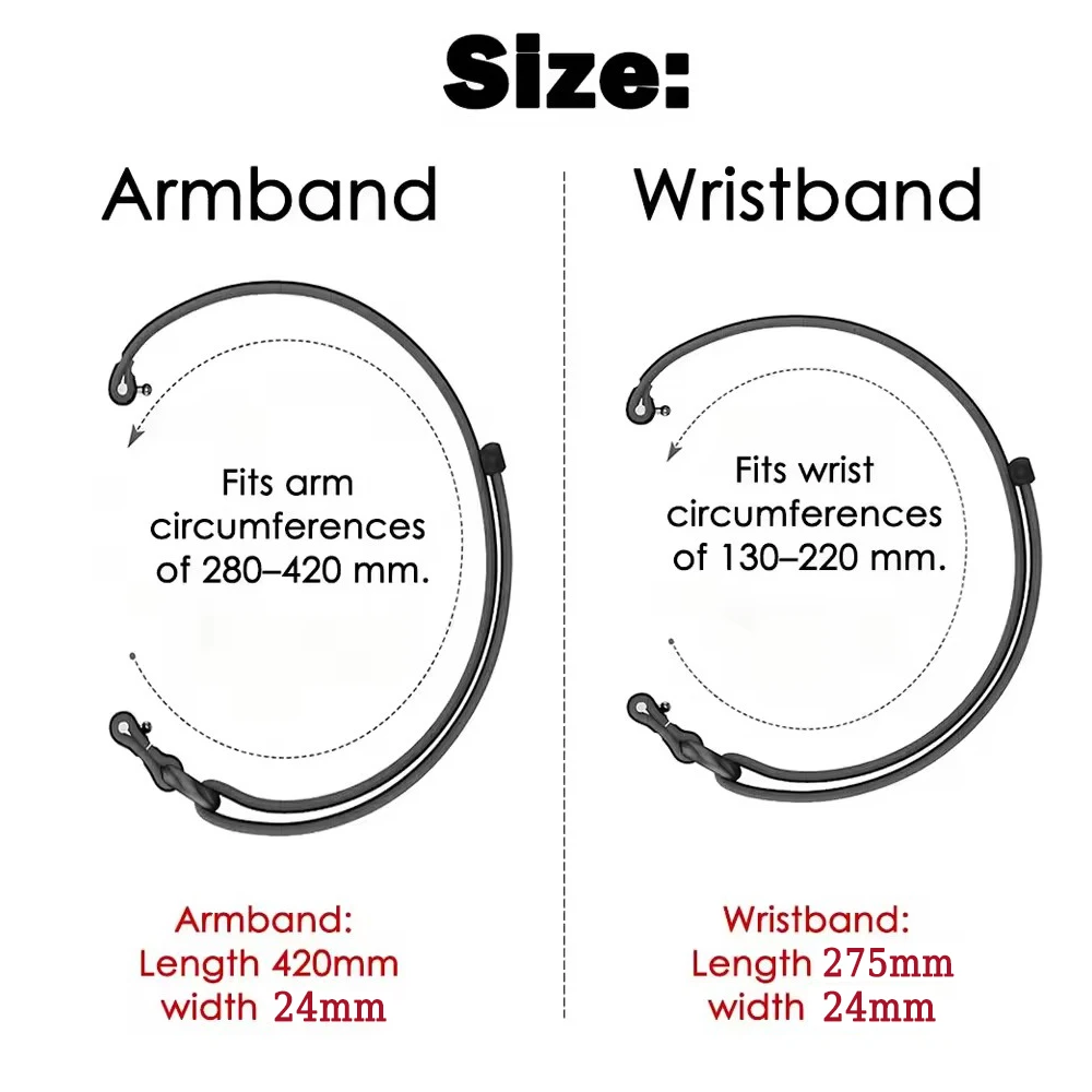 For Garmin CIRQA Smart Band Bicep Armband Sport Fitness Tracker Nylon Woven Breathable Watch Band Adjustable Wrist Loop Strap image 6