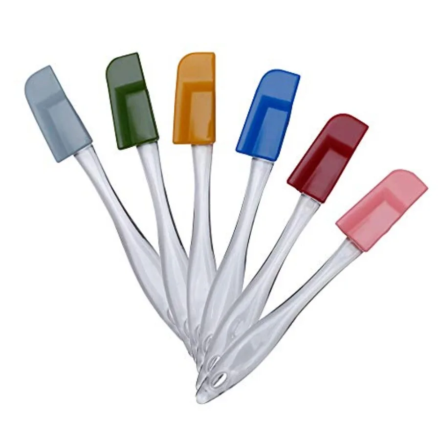 

Silicone Spatula Rubber Set of 6 Mini Small Kitchen Baking Non Stick Scraper Sets Cng Serving Ces High Heat Resistant