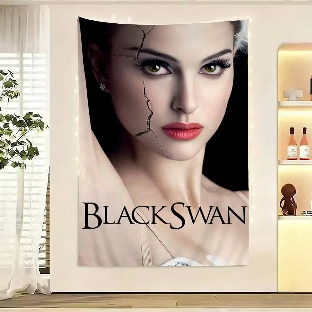 

Movie B-Black S-Swan Classic Flag Digital Printing Banner for Garage Wall Out Door Decoration