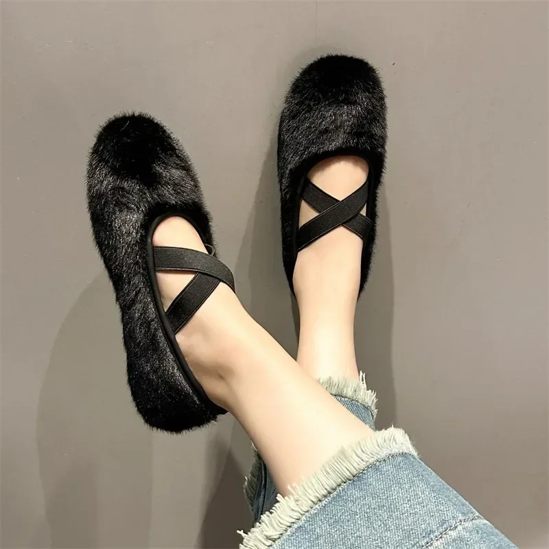 2024 zapatos de mujer a la moda, zapatos planos con banda elástica para mujer, gran oferta, zapatos planos informales con punta redonda para mujer, nuevos tacones planos con estampado de leopardo