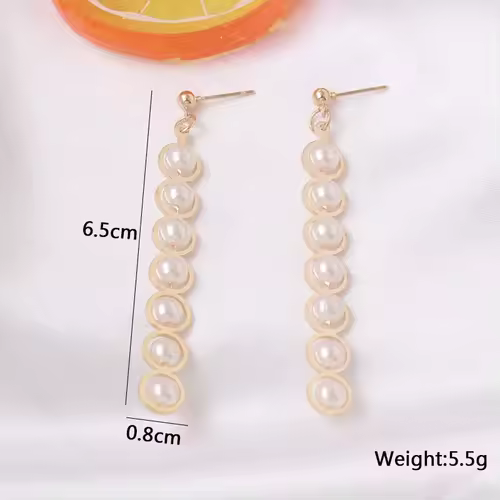 Pure White Women's Dangle Earrings Blooming Flower Acrylic Enamel Butterfly Imitation Pearl Heart Hanging Earrings Elegant brinc - Image 44