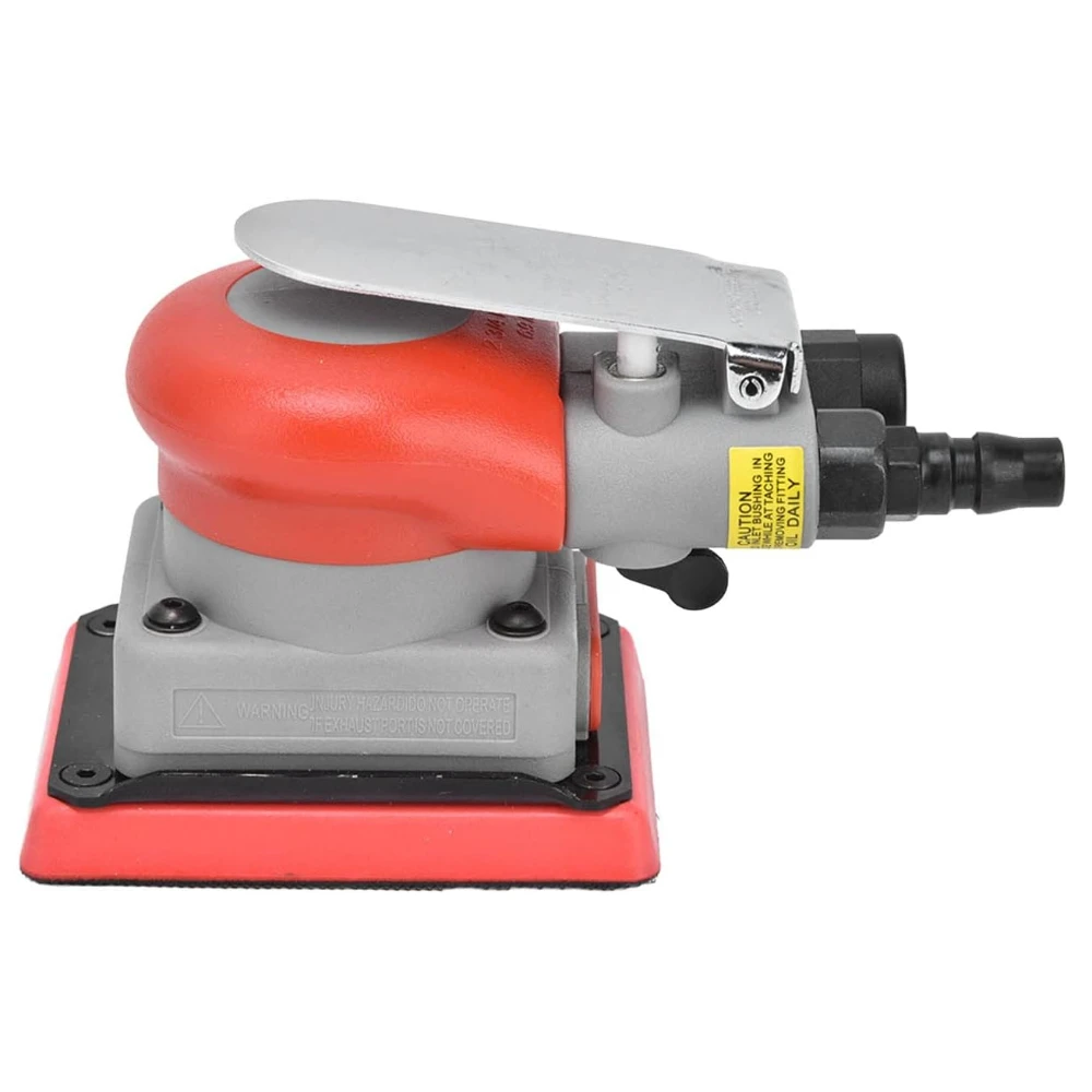 Air Orbital Sander 10000rpm 75x100mm Square Pneumatic Palm Sander Sanding Grinding Polishing Professional Alloy Steel Pneumatic