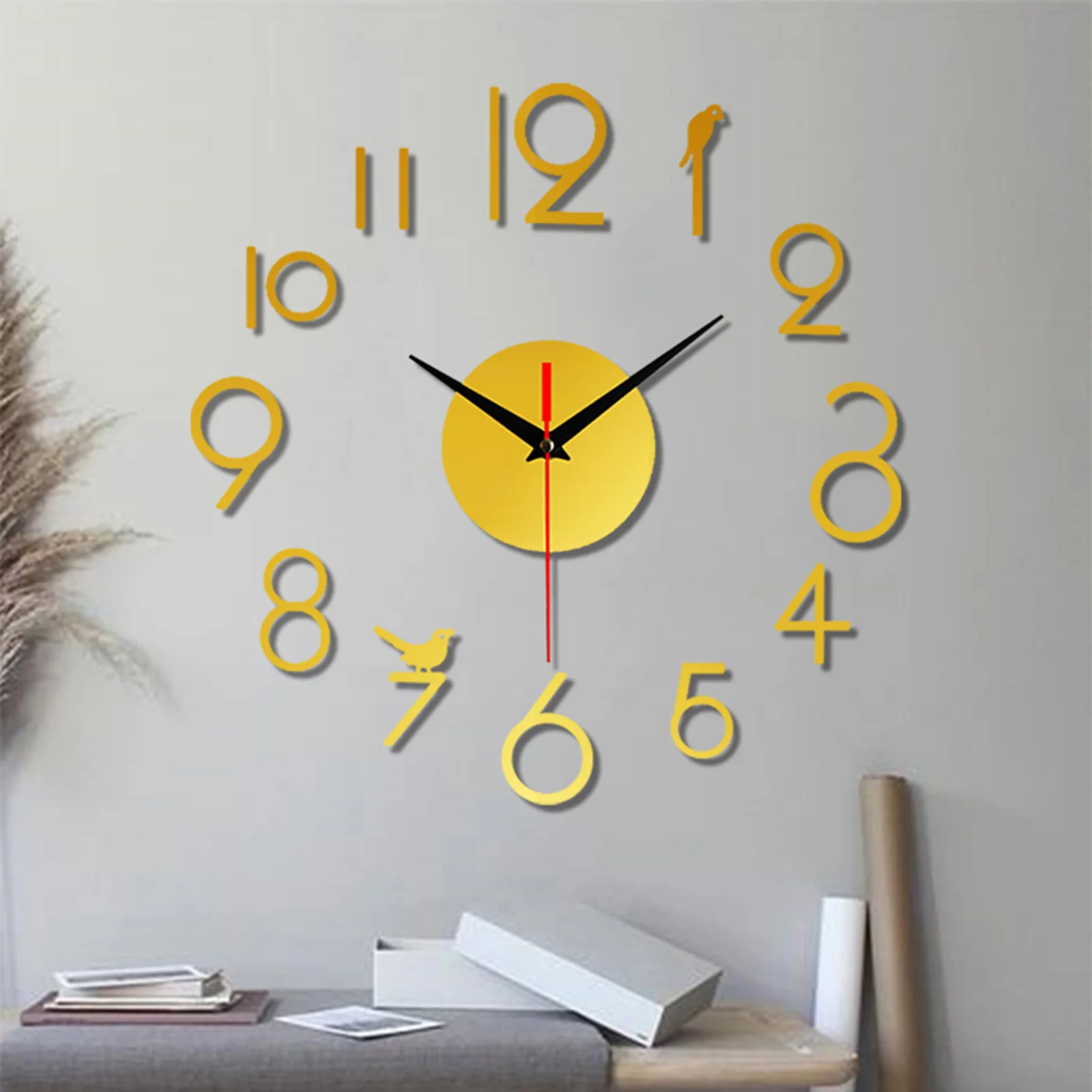 Crisp and Clean Design of a Silently Running 3D Frameless Wall Clock Enabling Easy Customization via DIY Numbers