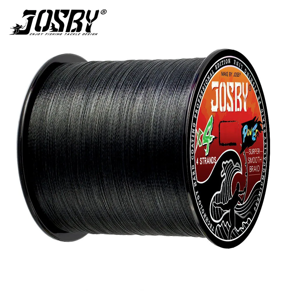 

JOSBY Braided Fishing Line 4 Strands PE Multifilament Weave Carp Wire Pesca 300m 500m 1000m 100m Max Deag 80LB Fish Accessories